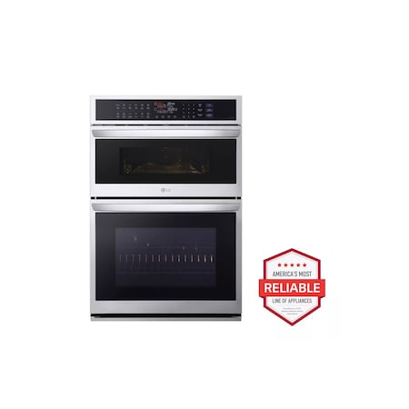 Lg 30-in. 6.4 cu. ft. Smart Combination Wall Oven WCEP6427F